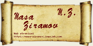 Maša Ziramov vizit kartica